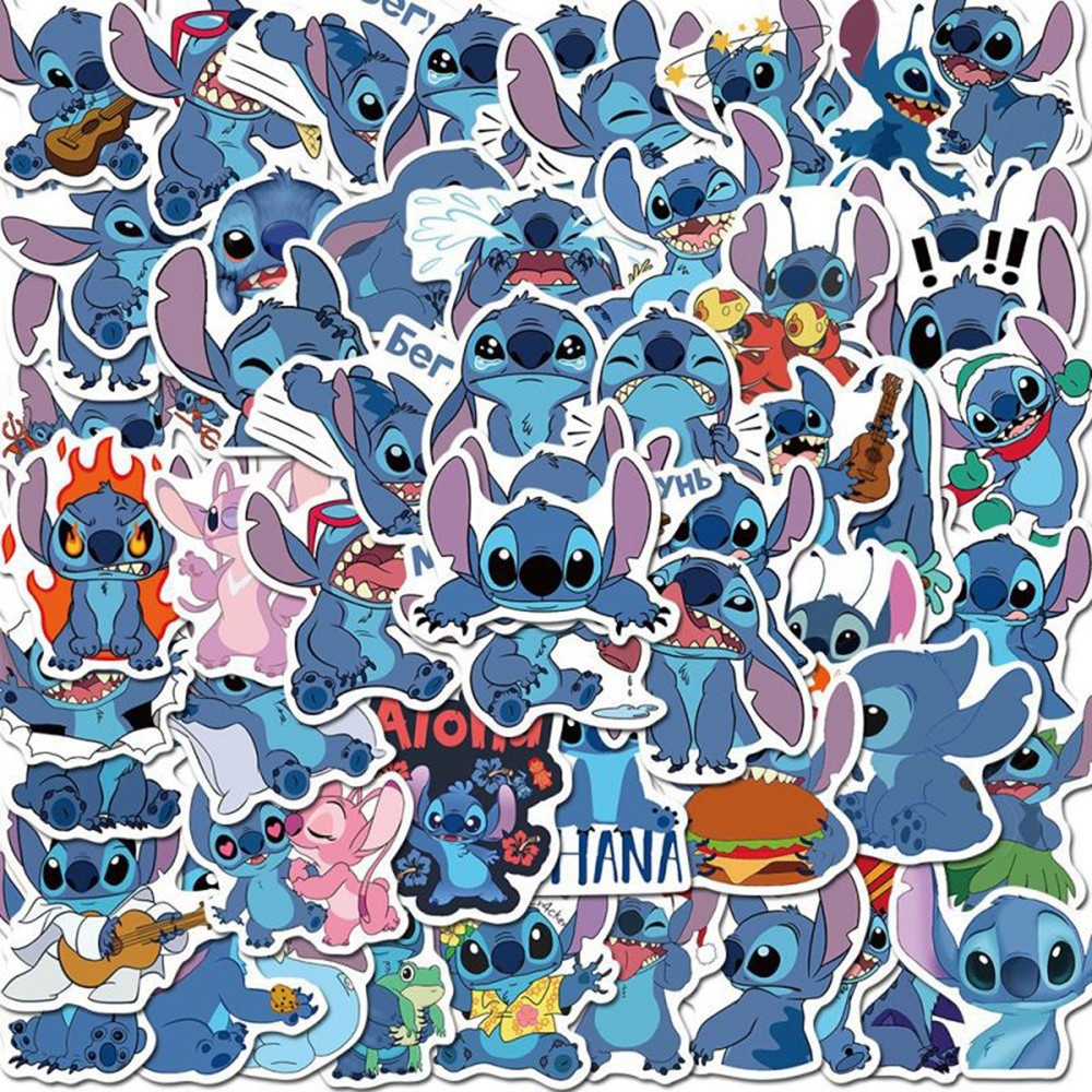 

10/30/50/100pcs Disney Cute Cartoon Lilo & Stitch Stickers Kawaii Decals Kid Toy DIY Laptop Suitcase Notebook Decoration Sticker