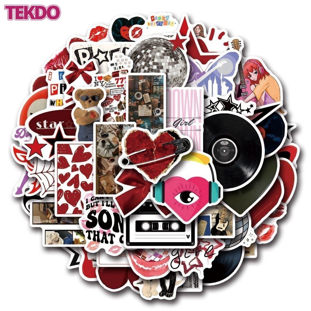 

55pcs Waterproof PVC Stickers for DIY Journal Cards, Phone Case Laptop Decals