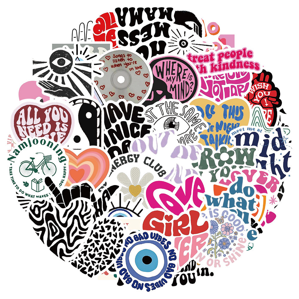 

10/30/50Pcs Inspirational English sticker For Suitcase Skateboard Laptop Luggage Phone Styling DIY Decal Pegatina