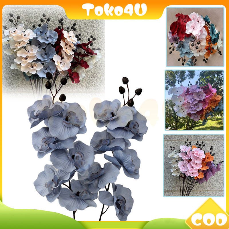 bunga anggrek artificial / artificial orchid wedding dekorasi bunga plastik/bunga artificial anggrek