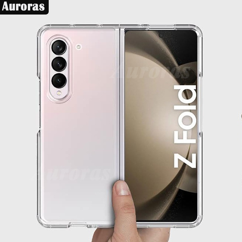 Untuk Samsung Galaxy Z Lipat 6 5 Hard Case Transparan Anti-oksidasi Clear Silicone Cover Untuk Samsu