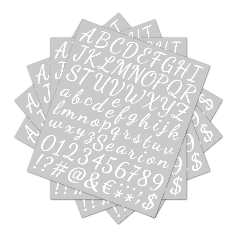 

5Pcs 26 Alphabet A-Z Planner Stickers Waterproof Black White Creative DIY Handwritten Form Number Sticker For Cup Laptop