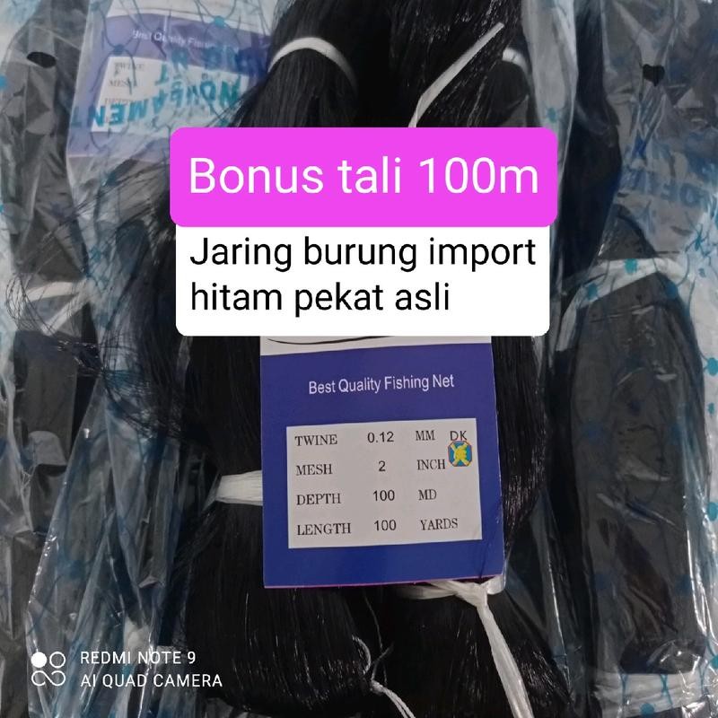 Jaring burung kutilang jaring burung hitam 100ydsx5m jaring burung murah