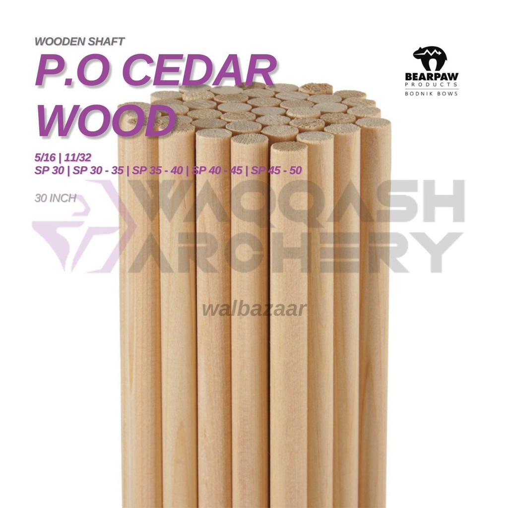 BEARPAW PORT ORFORD Cedar Wood Arrow Shaft Only
