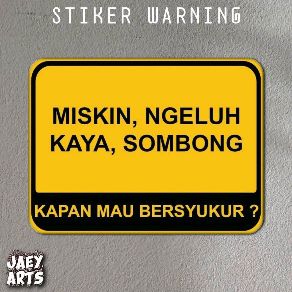 

Stiker Warning Kata kata / stiker motor / stiker helm / stiker laptop / stiker tembok / stiker kata kata 1