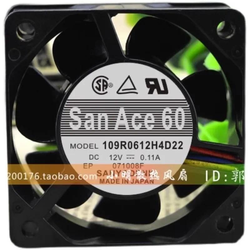 New CPU Fan For SANYO 109R0612H4D22 12V 0.11A 6025 Silent Frequency Converter Cooling Fan 60x60x25mm