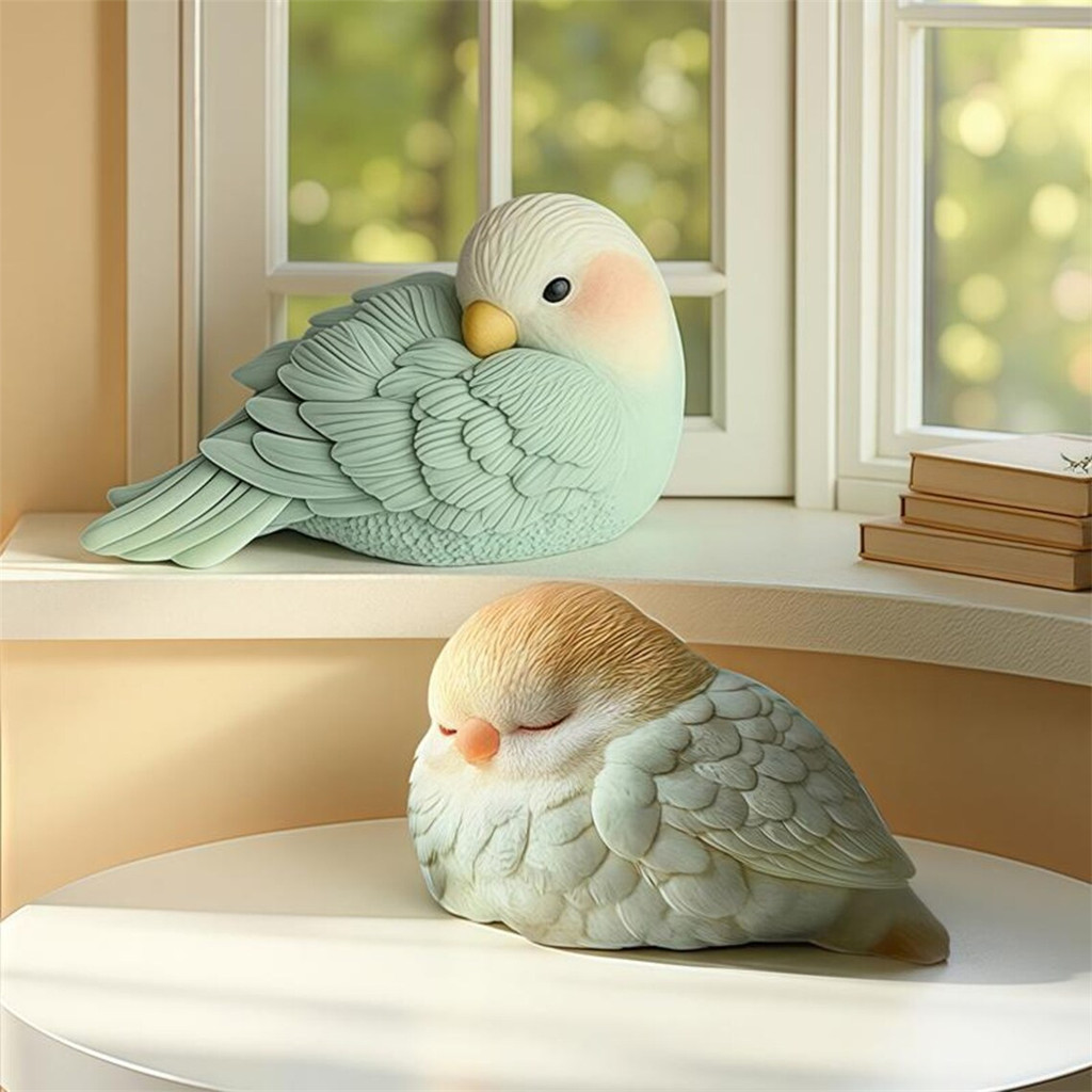 

3D Bird Shaped Candle Silicone Mold Cute Parrot Resin Plaster Scented Candle Mold DIY Sleeping Bird Handmade Making Gift Decor