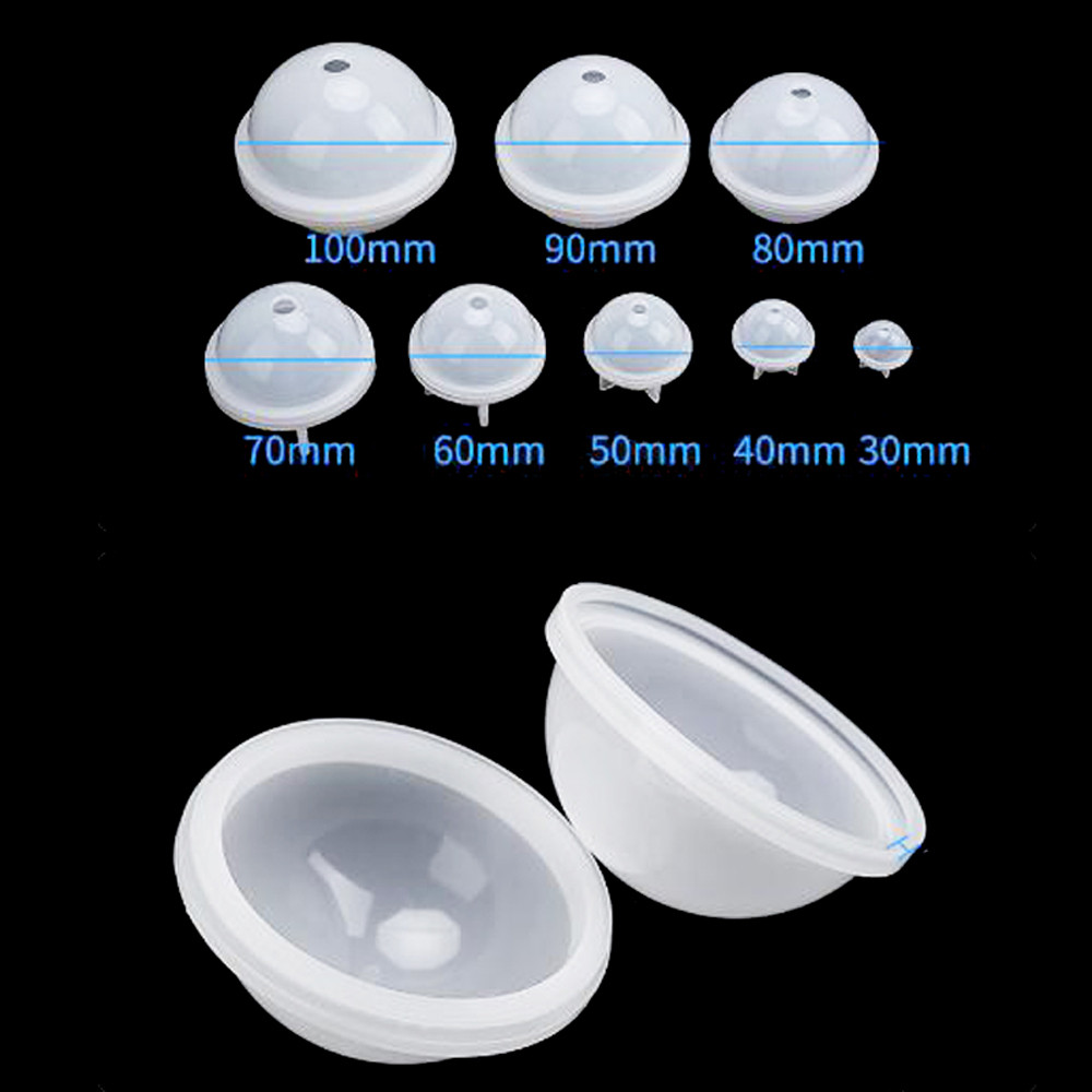 

2-10CM 3D Sphere Ball Silicone Mold Round Clear Mould for UV Resin Epoxy Resin Art Craft Supplies Epoxy Resin Soft Mould