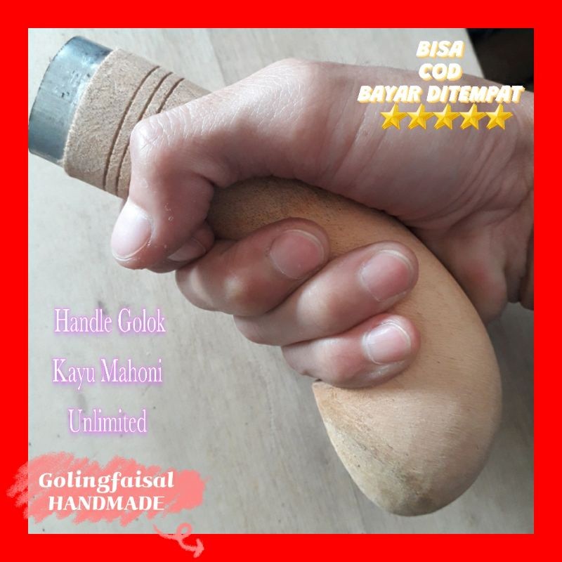 Gagang Golok Kayu Ruyung Aren Gagang Golok Kayu Mahoni Ukiran Gagang Golok seno keling Ukiran Jengko