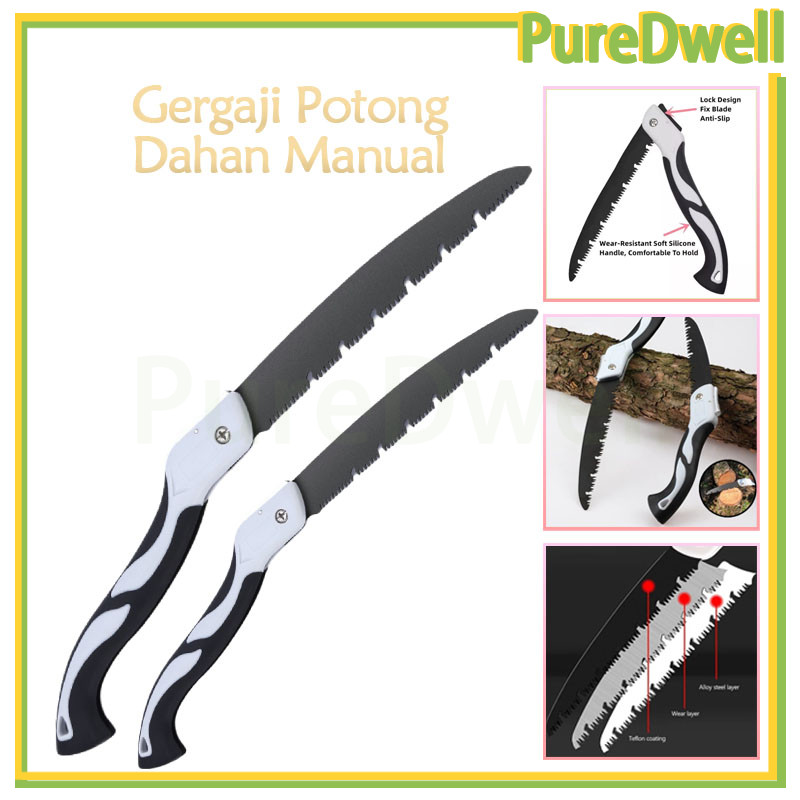 250mm/300mm gergaji potong dahan manual/gergaji lipat kayu besar baja sk5 saw anti karat portable mu