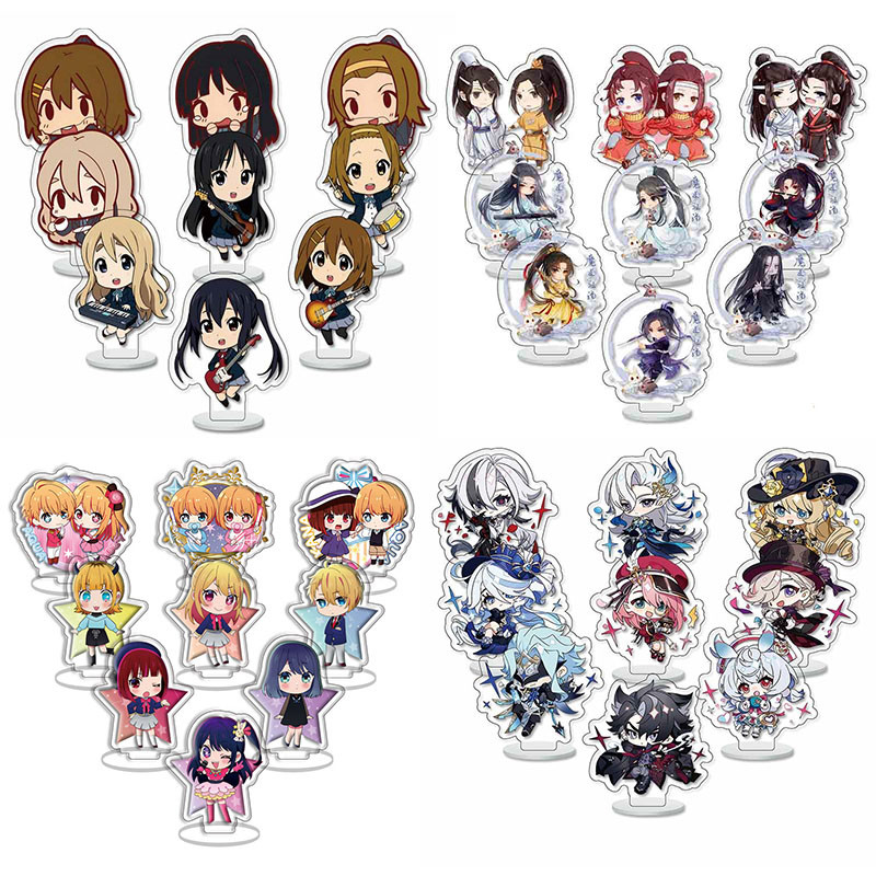 9pcs/Set Game Omori Pixel Figure Acrylic Keychain Mo Dao Zu Shi Arcylic Stand Model Plate Desk Decor