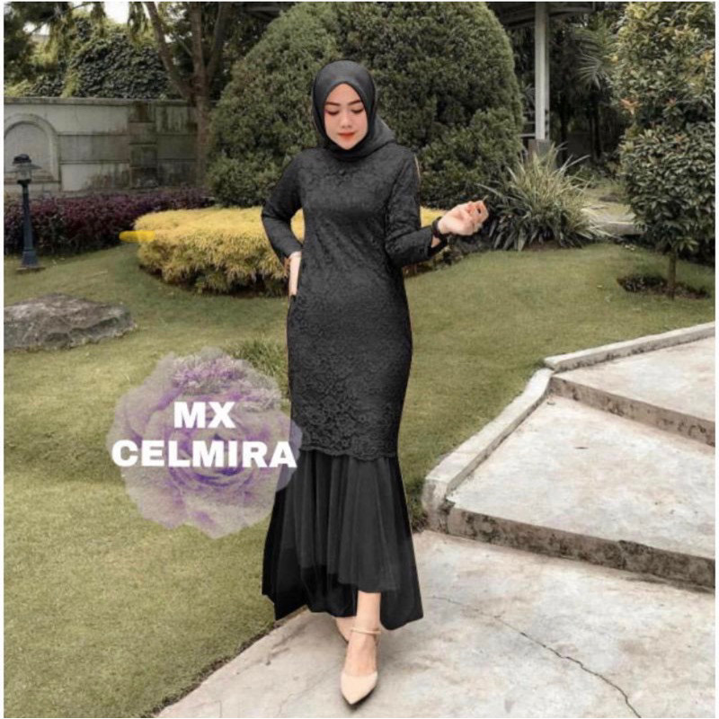 Maxi Celmira Duyung Brukat Realpict/Dress Kondangan Muslim/Seragam Acara /Dress Bridesmaid