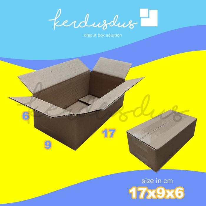 

17x9x6 cm kardus box karton kotak packing packaging POLOS SHEET