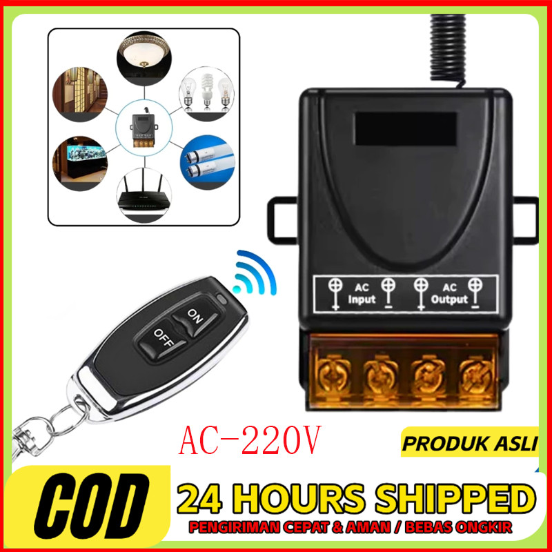 Relay Switch AC 220V DC 12V 1CH Remote Control Saklar on off