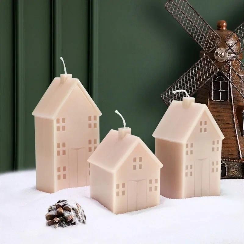 

House Candle Mould DIY Handmade Candle Making Mould 3D Villa House Acrylic Plastic Mould Kit for Gifts