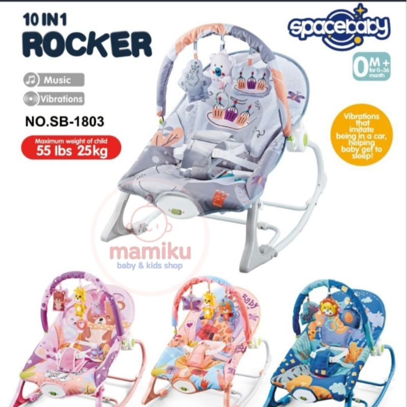 spacebaby bouncer 10 in 1 rocker / space baby rocker sb 8013 / bouncer baby / sugarbaby bouncer
