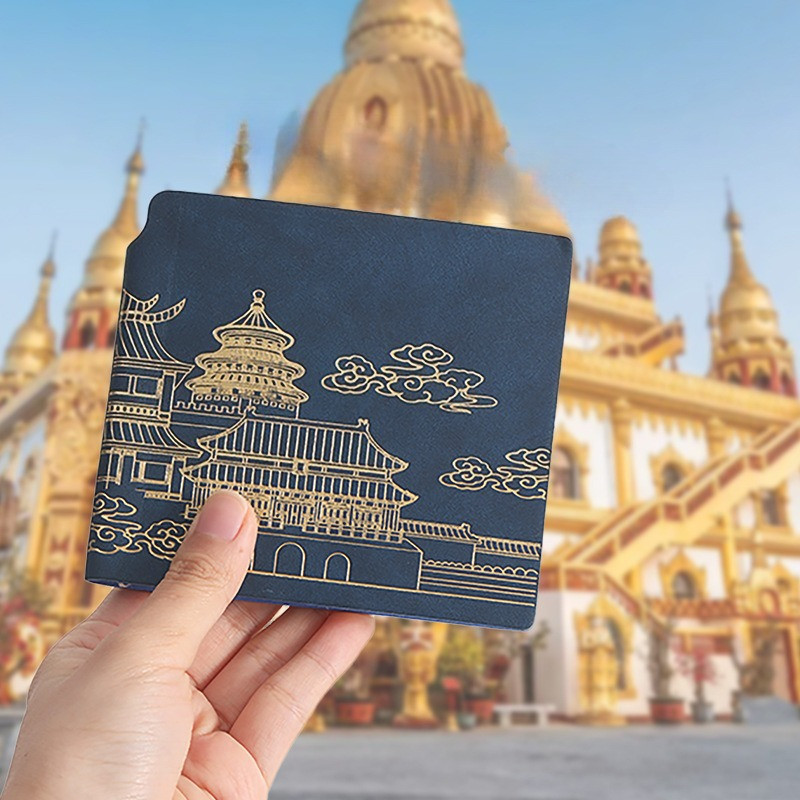 

Pocket Square Blank Notebook Travel Stamp Collection Chineses Vintage House Notebook 105x105mm Planner Agneda 2025 100sheets