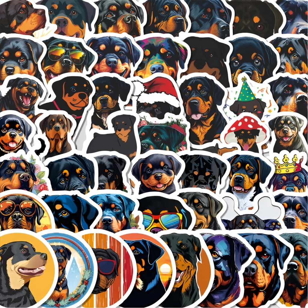 

Stiker Cutting Pack Stiker Rottweiler Dog Cartoon [Kartun Anjing Rottweiler] Isi 100Pcs Series Aesthetic Lucu Keren Untuk Koper Bahan Vynil