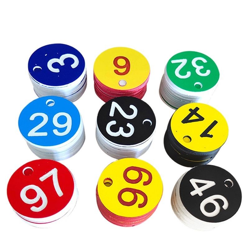 

1-50 Round Numbers Sign Labels with Hole Beehive Tags Livestock Accessory Beehive Mark Board Tag Beekeeping Supplies Plate Cards