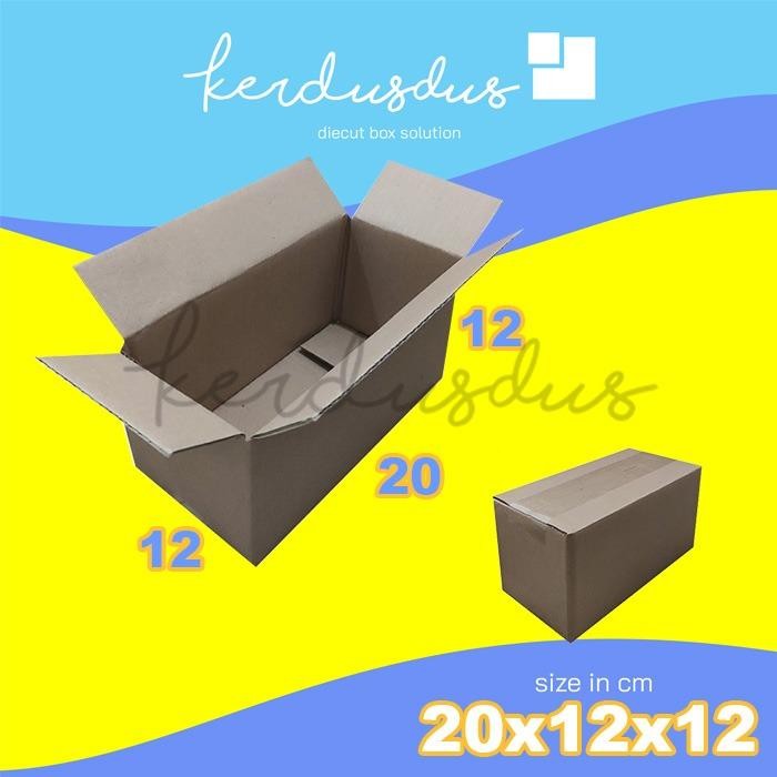 

20x12x12 cm kardus box karton kotak packing packaging POLOS SHEET