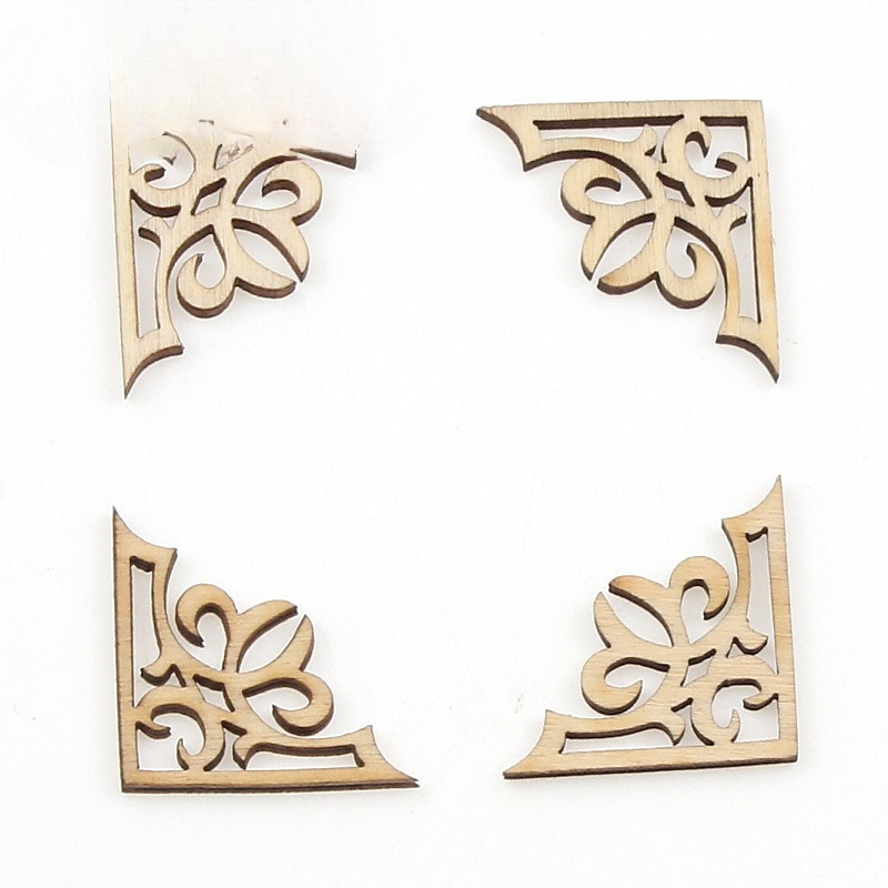 

10Pcs Natual Lovely Animal Pattern Wooden DIY Wood Craft for Handmade Scrapbooking Art Accessory Sewing Home Decoration