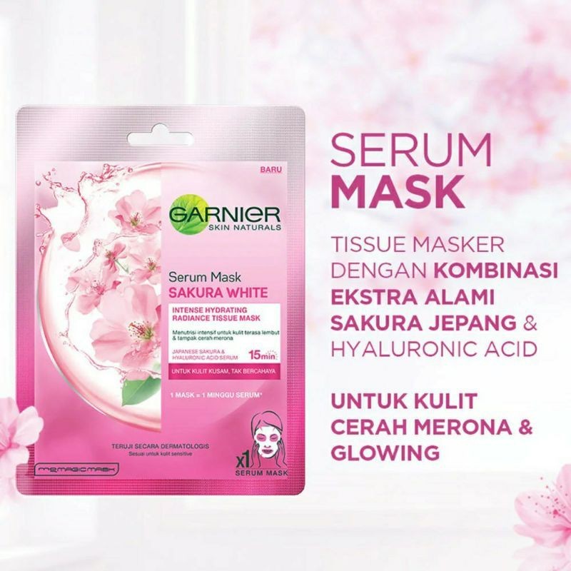 GWP - Garnier Serum Mask Sakura White - Masker Wajah