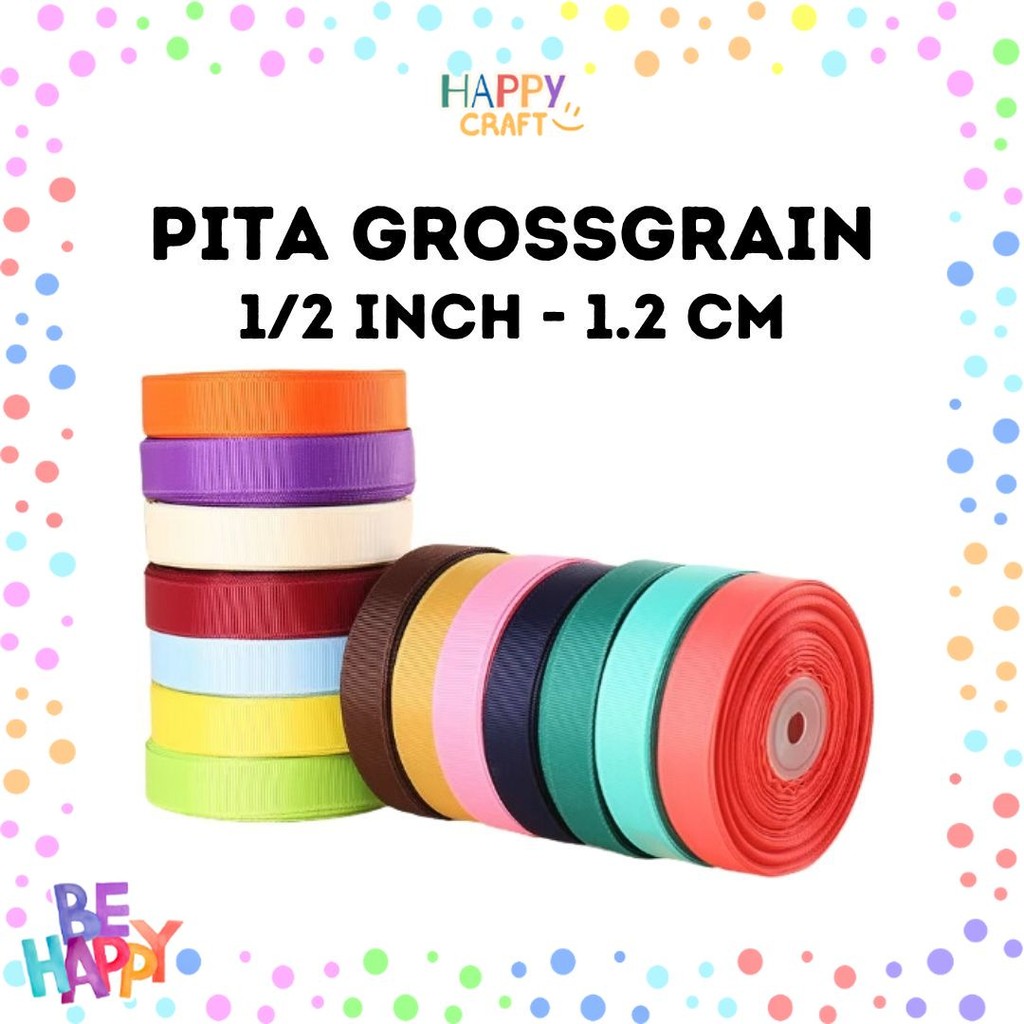 

Pita Grossgrain 1/2 inch / 1.25 cm per roll 20 yard / 18,5 m grosgrain