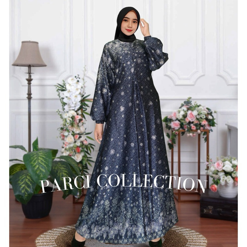 Tasya Gamis Silky Premium - Gamis Silk -Gamis Silk Motif Terbaru - Gamis busui wanita - Gamis Pesta 