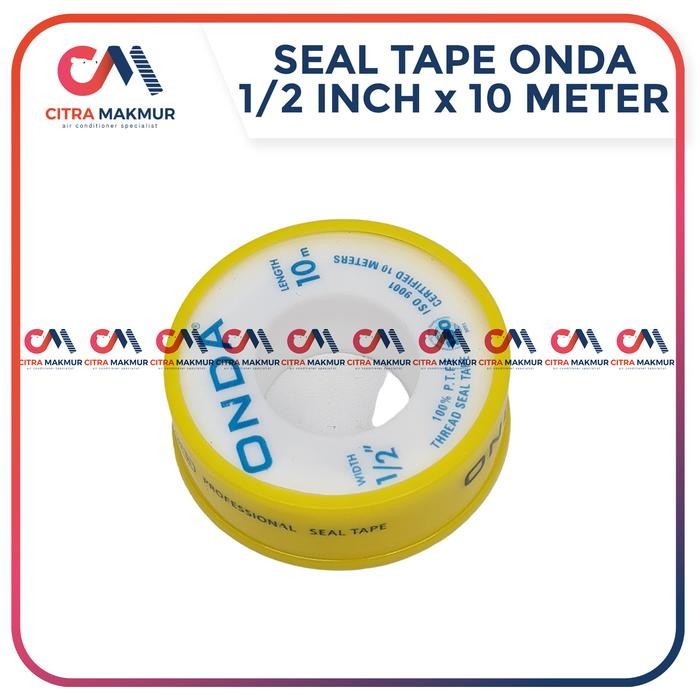 

GZ12...!!! Sealtape Onda 10 meter 1/2 inci Seal Tape Pipa Isolasi Air PVC Besi