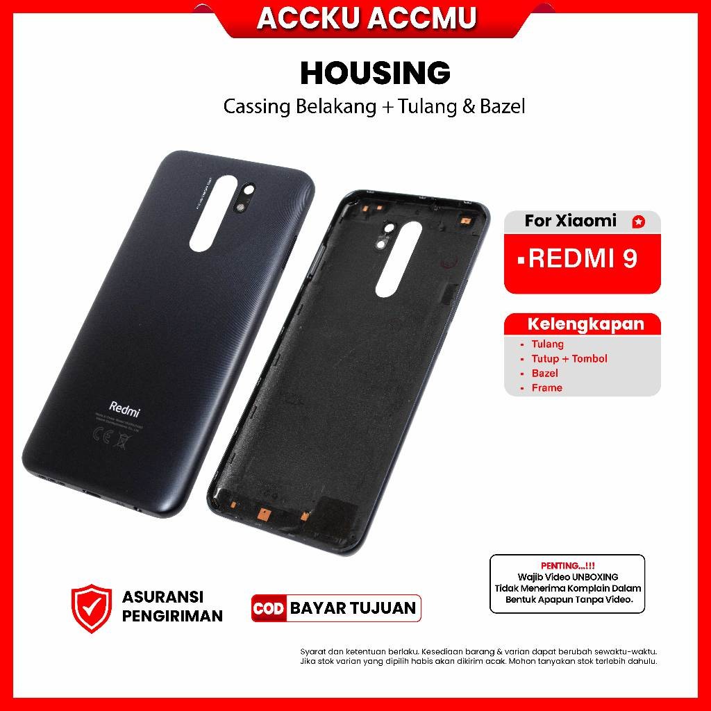 Update Kesing Fullset Redmi 9 Housing Xiaomi Redmi 9 Kesing Xiaomi Redmi 9 - Fullset