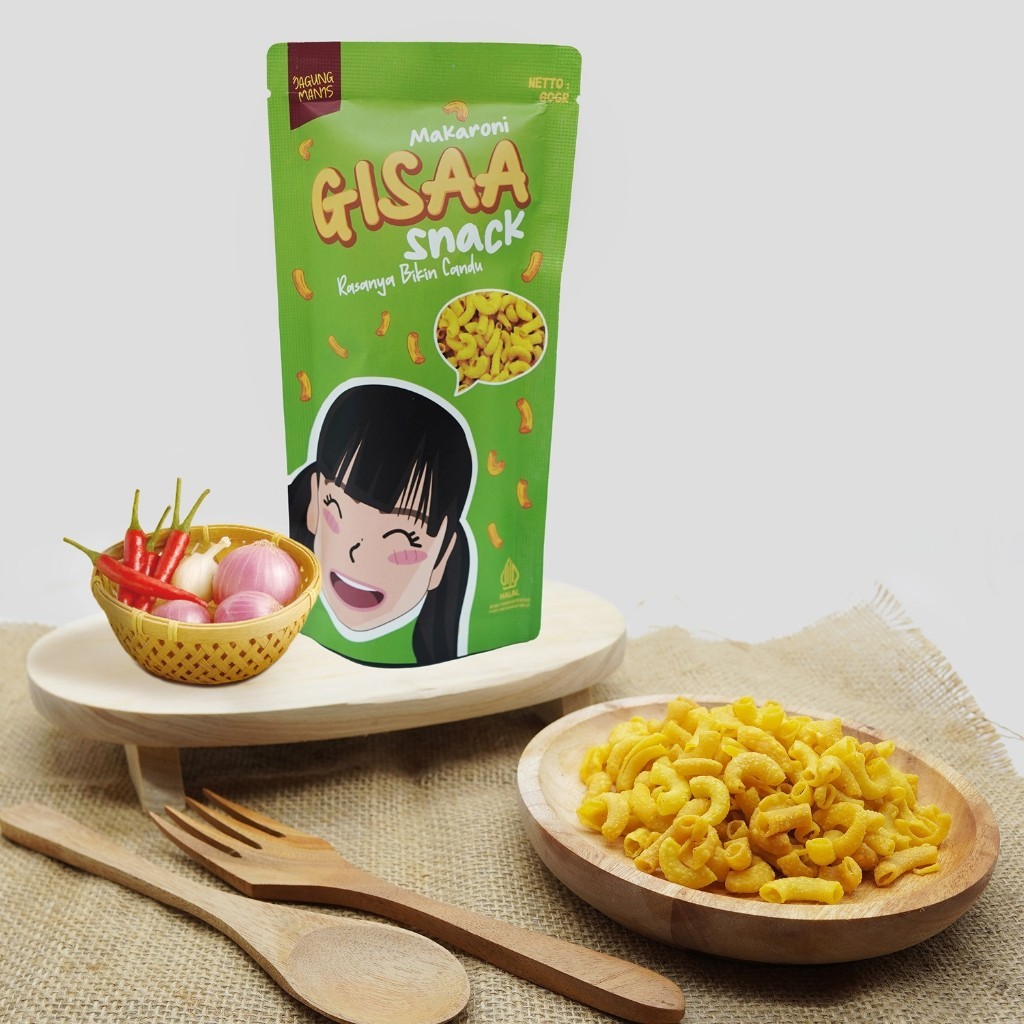 

Makaroni daun jeruk – gisaa snack | cemilan viral renyah gurih pedas & tidak pedas 100% halal bisa cod