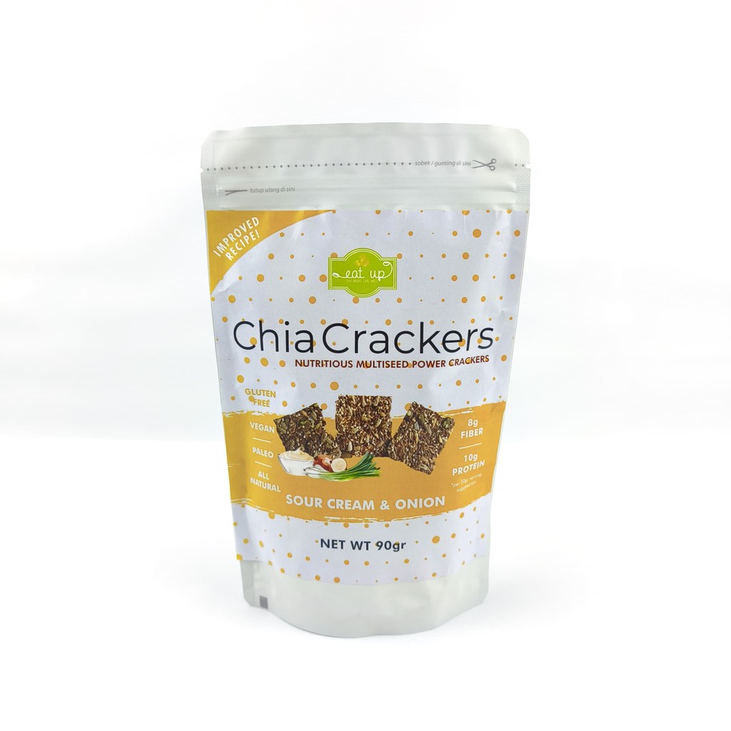 

Eat Up Chia Crackers Sour Cream & Onion 90Gr