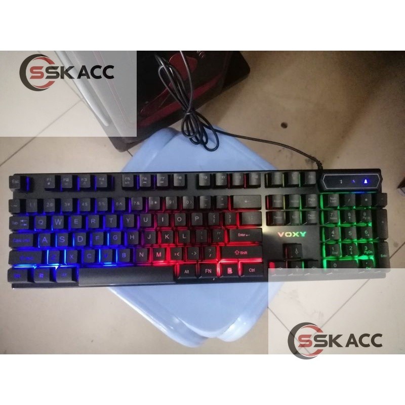 Keyboard Gaming USB RGB Voxy K348 / Keyboard Gaming RGB Kabel -KOMPUTER