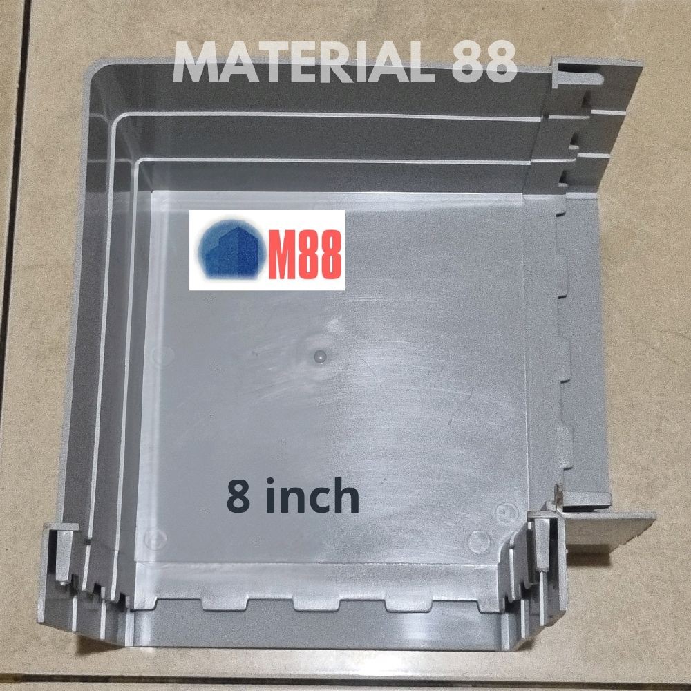 Belokan Talang Kotak Besar 8 inch PVC LANGGENG - Elbow Knee Keni L