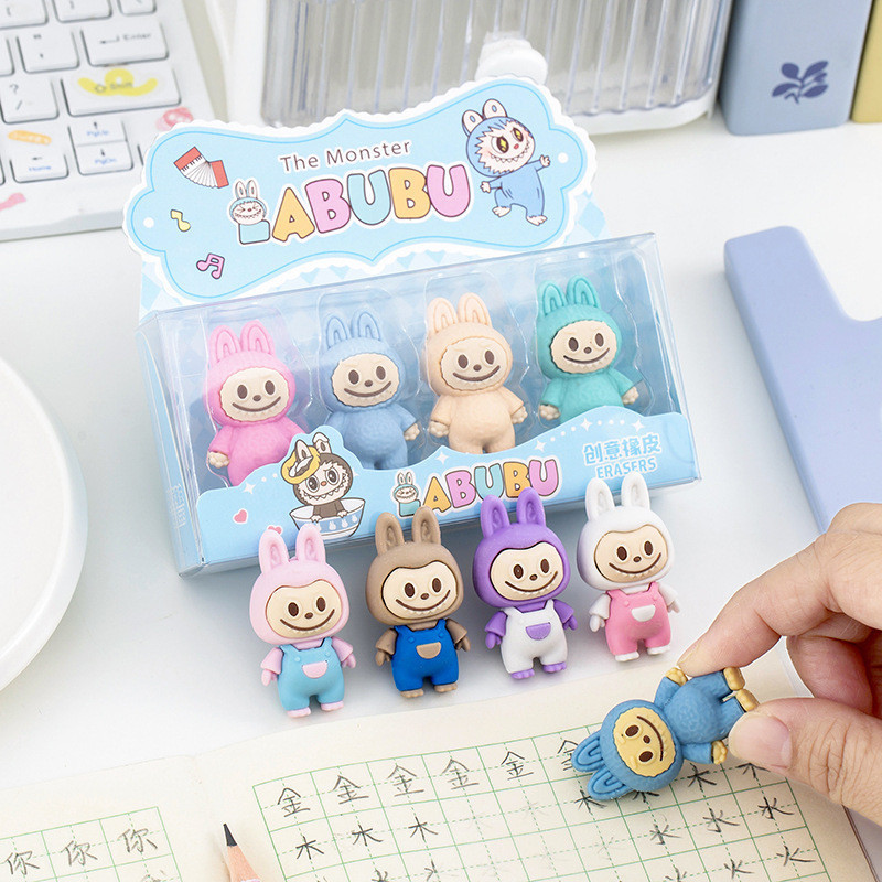 

PENGHAPUS LABUBU 1 SET ISI 4PCS / PENGHAPUS SET TERMURAH / PENGHAPUS KARAKTER LUCU / PENGHAPUS BOX MIKA BENING