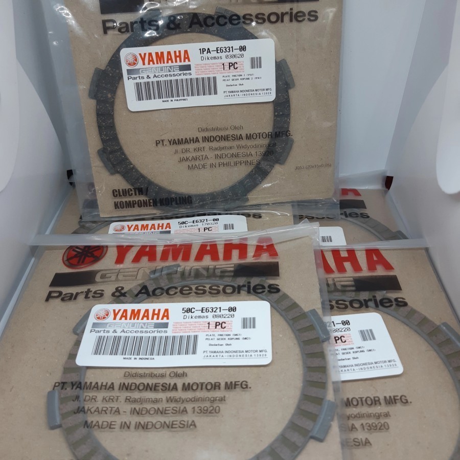 Kampas Kopling 1 SET Yamaha Vixion NVL 1PA-E6331-00 (1) + 50C-E6321-00 (4) FSX HP Original YGP RAJA