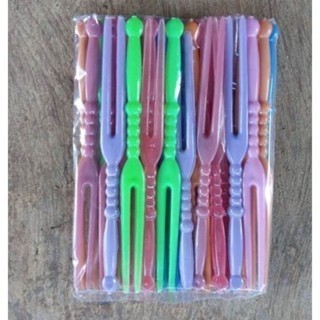 HKP GARPU KUE KECIL PLASTIK WARNA WARNI rainbow buah garpu kecil garpu buah garpu plastik