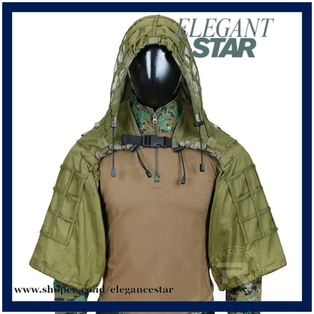 Tactical Gili Suit Jacket Airsoft Paintball Multicam Black Camouflage Gen3 Vest Panties Full Zip Up 