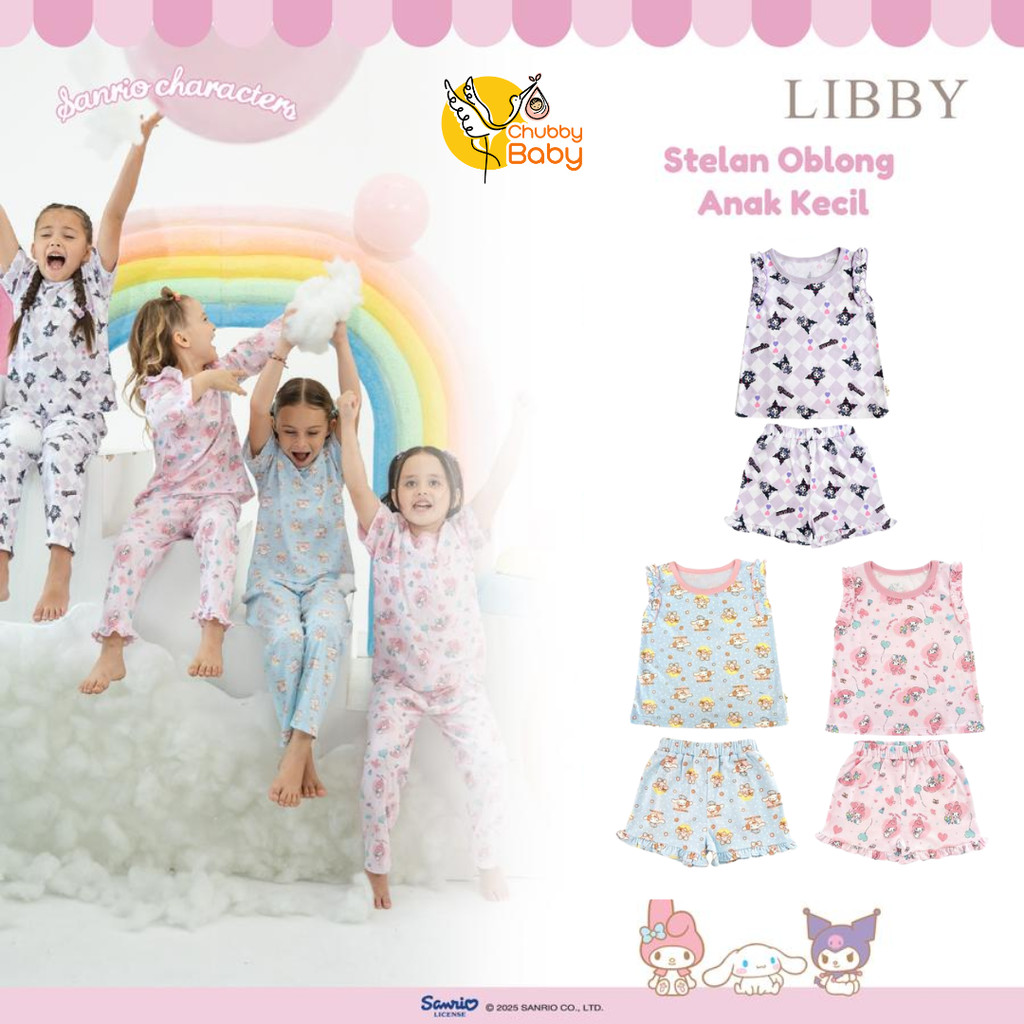 LIBBY Sanrio 2 Setelan Oblong Kutung | Setelan Anak Perempuan
