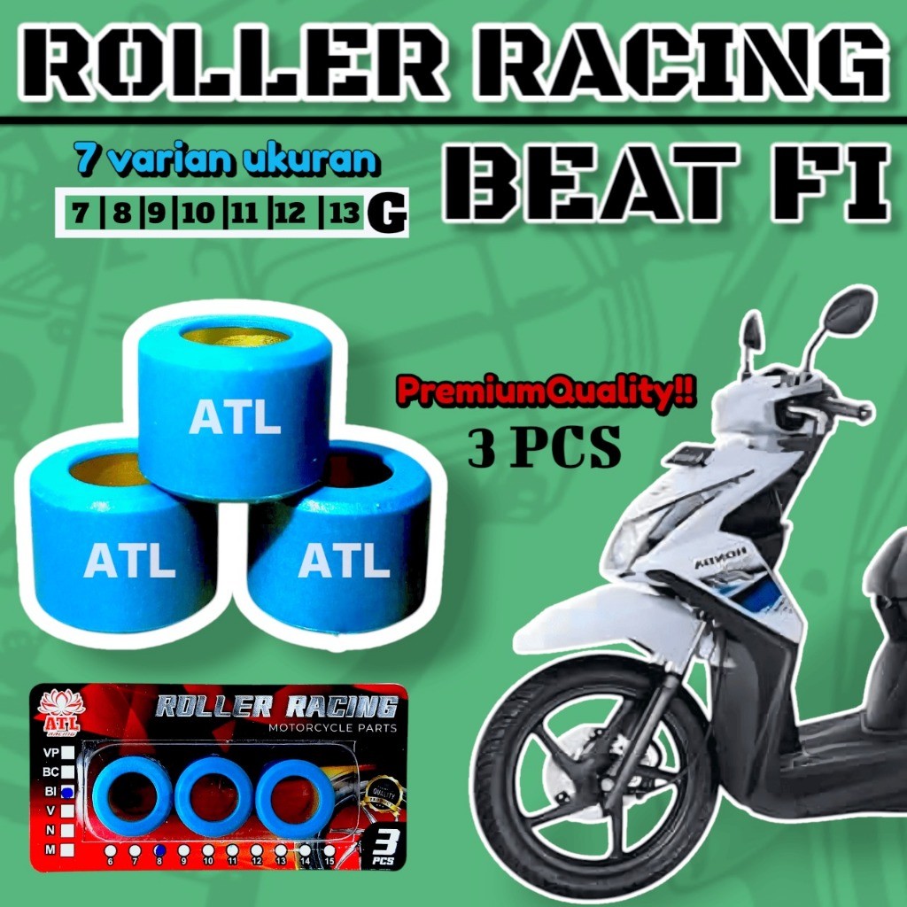 ROLLER BEAT FI/ROLLER RACING BEAT FI/SCOOPY FI/VARIO 110 7GRAM & 13GRAM (PREMIUM) 3pcs