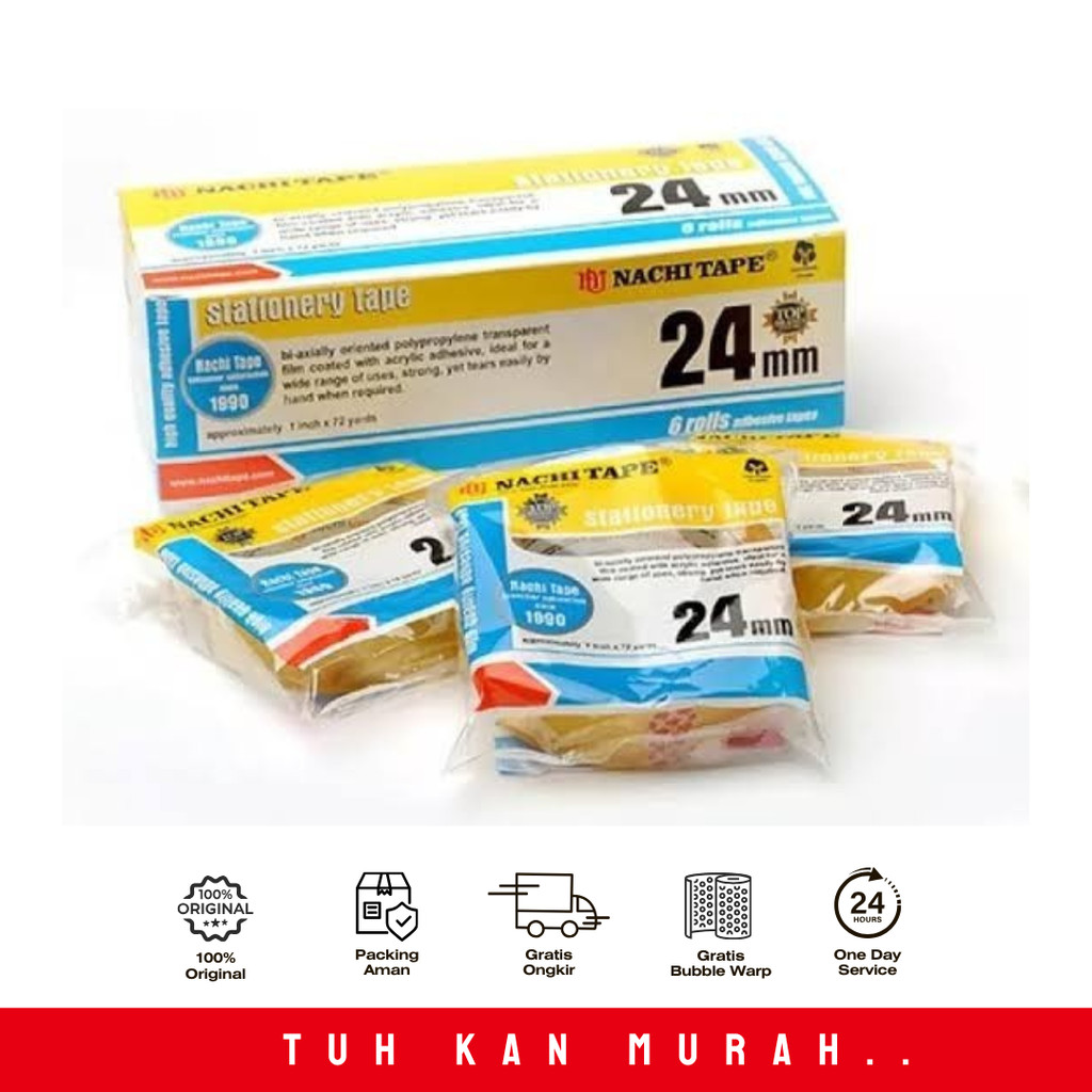 

NACHI ISOLASI STATIONERY TAPE 24MM /PCS