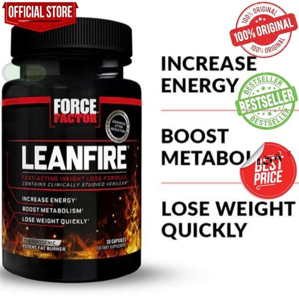 Force Factor LeanFire Fast-Acting Weight Loss Formula 30 Caps fat burner Thermogenic USA