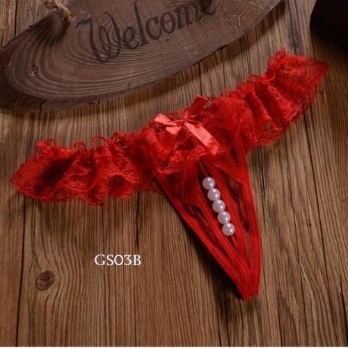Cd G String Celana Dalam Wanita Lingerie Mutiara Merah Premium GS03B