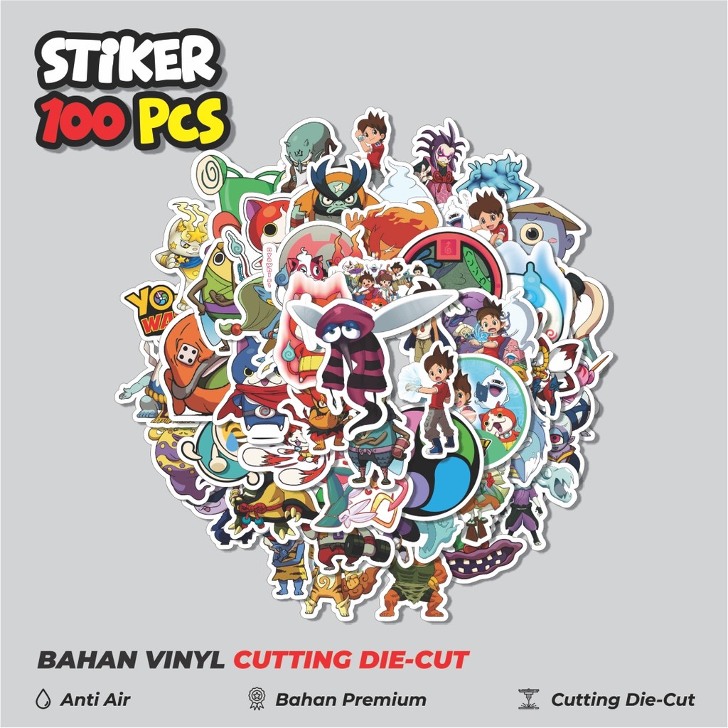

Terbaru! 50 pcs Stiker Game Series Yokai Watch Mix 2 Dekorasi Lucu Kreatif untuk Notebook, Skateboard, HP