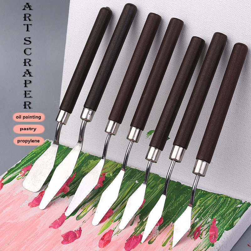 

Stainless Steel Oil Painting Knife, Artist Spatula, Art Tools, Stationery, Cake Baking Supplies, Drawing, Cute, 1, 3, 5, 7Pcs