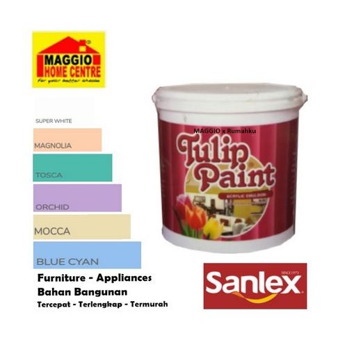 Promo Cat Tembok TULIP - Cat Interior WARNA BEBAS 18KG - Sanlex - Tanya Dulu
