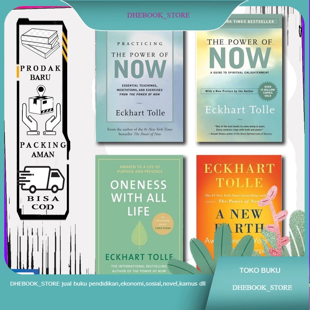 Buku The Power of Now & Practicing the Power of Now - Eckhart Tolle Bahasa Indonesia