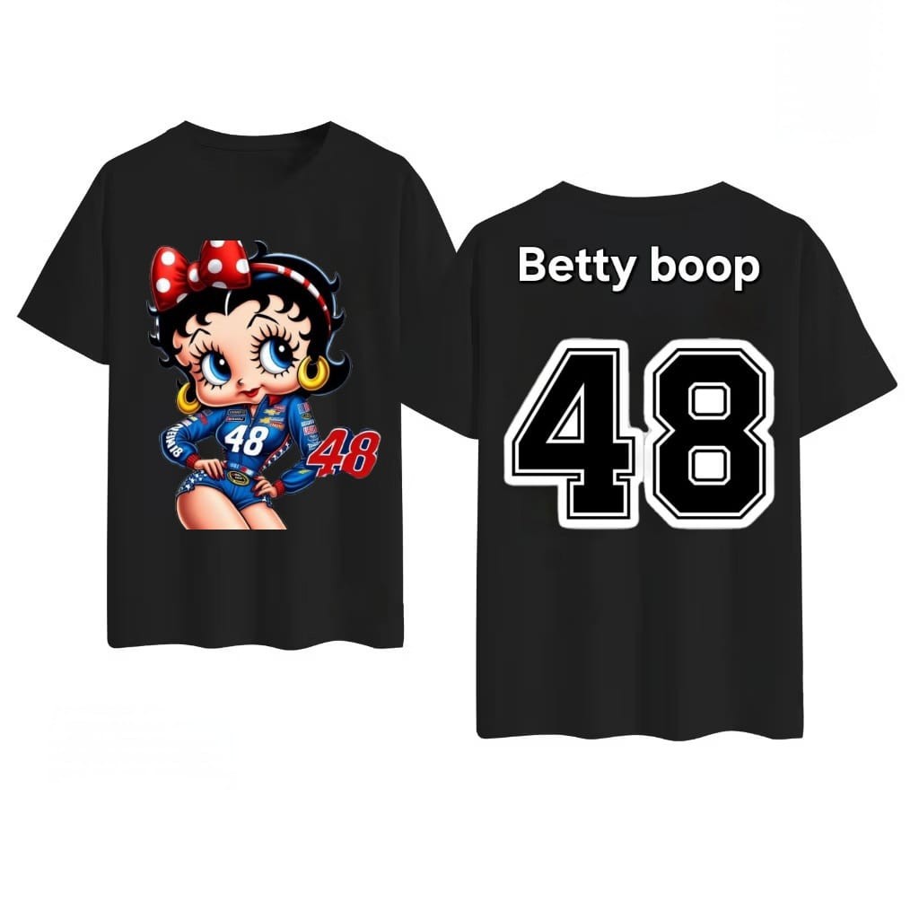 kaos oversize betty boop import atasan wanita premium kombed 24s