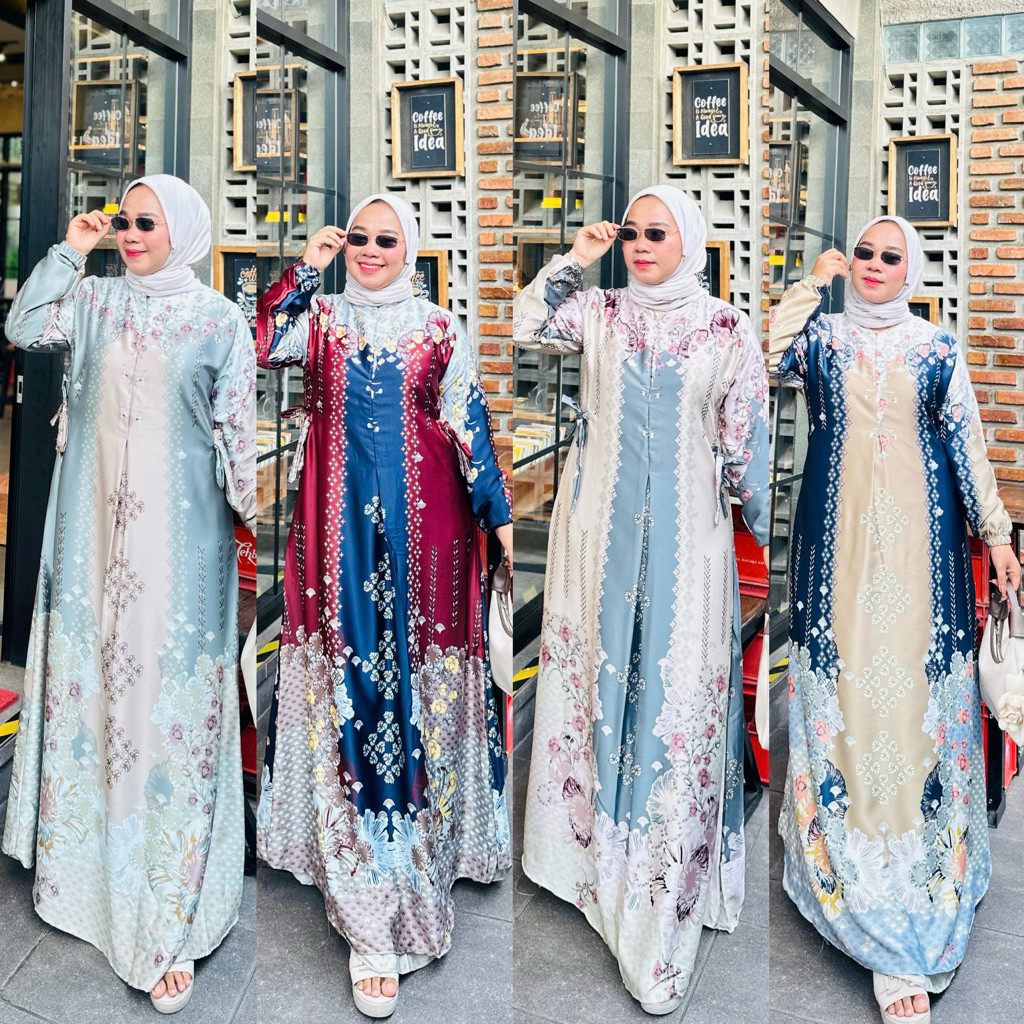 Gamis Silk Premium |Gamis Silk Motif Terbaru |Gamis Wanita |Gamis Pesta Mewah Elegan |Gamis Silky Pr