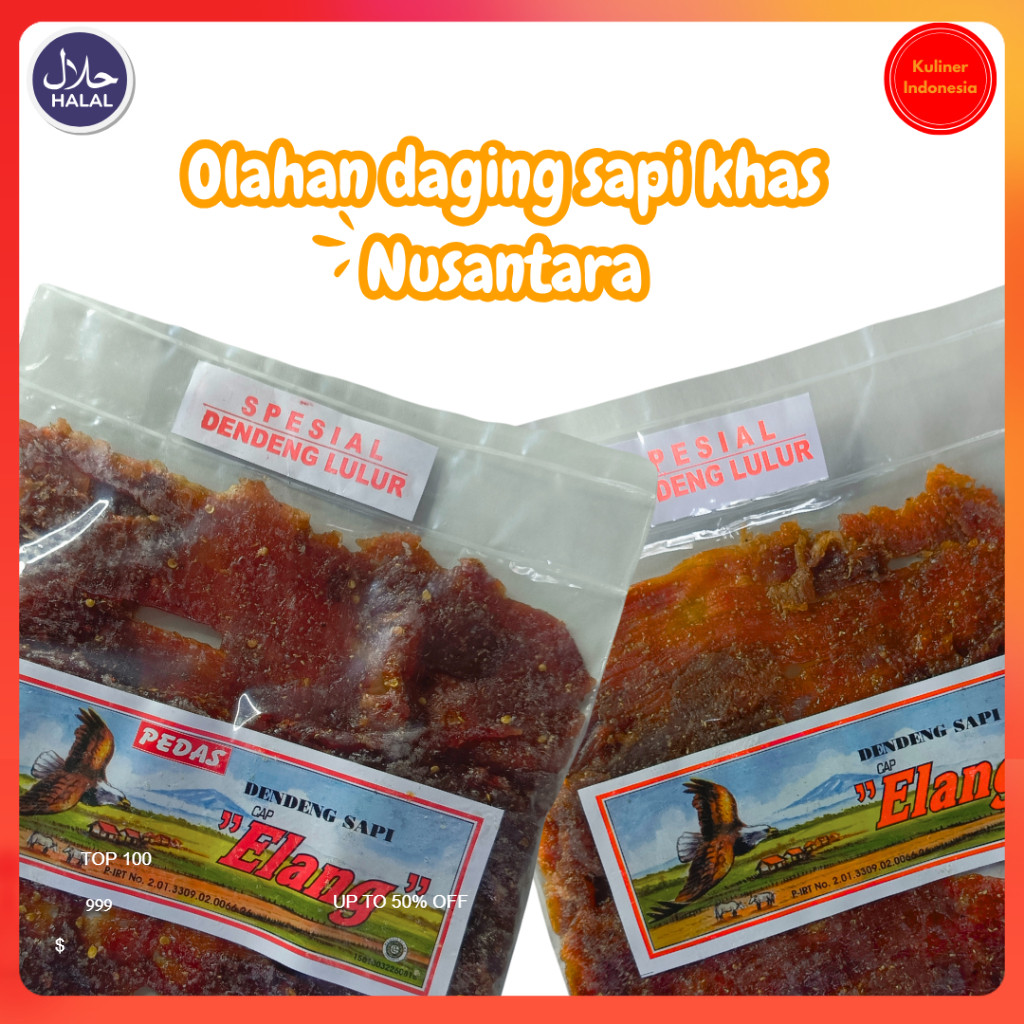 

Dendeng sapi khas Padang Elang 250 gr lauk praktis tahan lama Oleh-oleh Halal enak